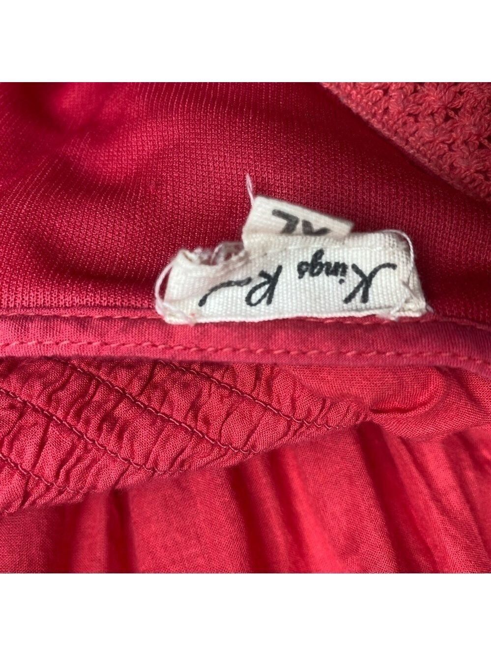 Kings Road Red Sleeveless Midi Dress XL Classic Minimalist Workwear Chic - Picture 13 of 15